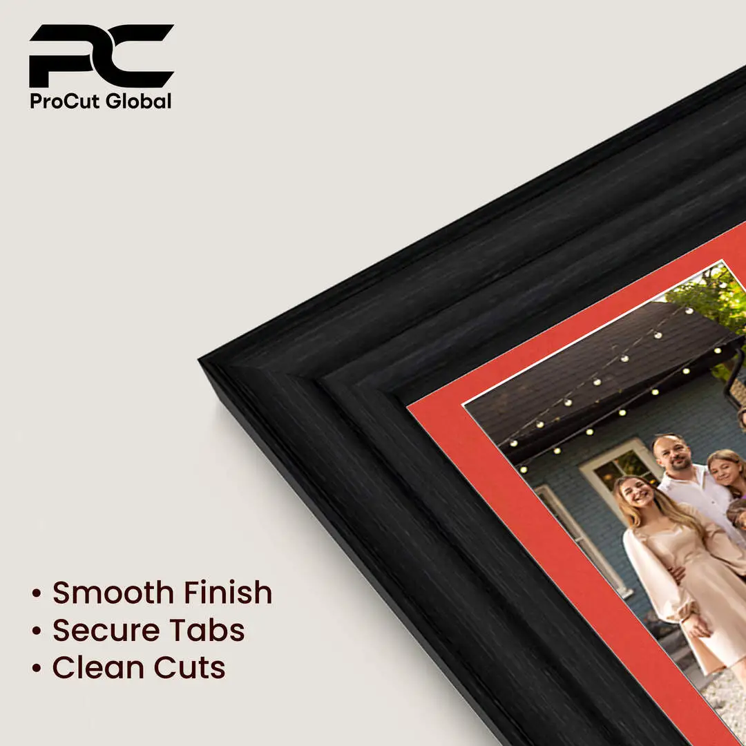 26x8" Classic Black Multi Aperture Photo Frame - Fits 6x4" (x5) Photos | Collage Frame thumbnail 7