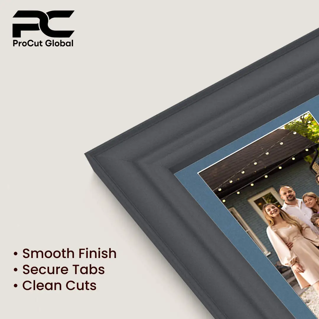 26x8" Dark Grey Classic Multi Aperture Photo Frame - Fits 6x4" (x5) Photos | Collage Frame thumbnail 7