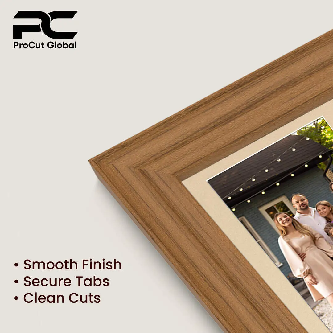 26x8" Classic Oak Multi Aperture Photo Frame - Fits 6x4" (x5) Photos | Collage Frame thumbnail 7