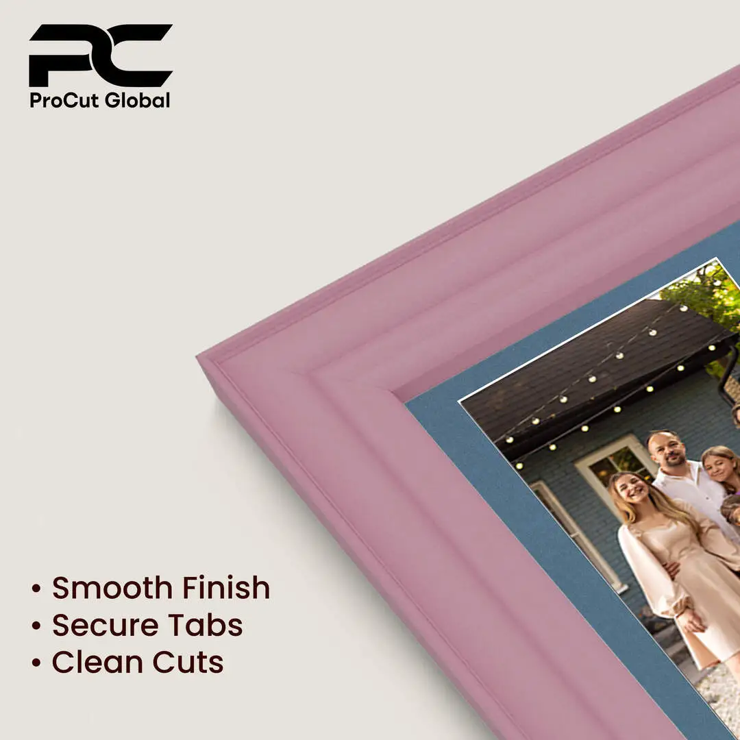 26x8" Pastel Pink Classic Multi Aperture Photo Frame Holds 6x4" (x5) Photos With Pompador Mount | Modern Collage Frame thumbnail 7