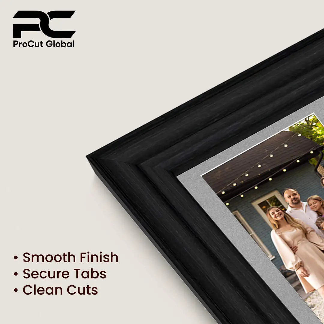 40x20cm Black Classic Multi Aperture Photo Frame Holds 6x4" (x3) Photos With Silver Mount | Modern Collage Frame thumbnail 7