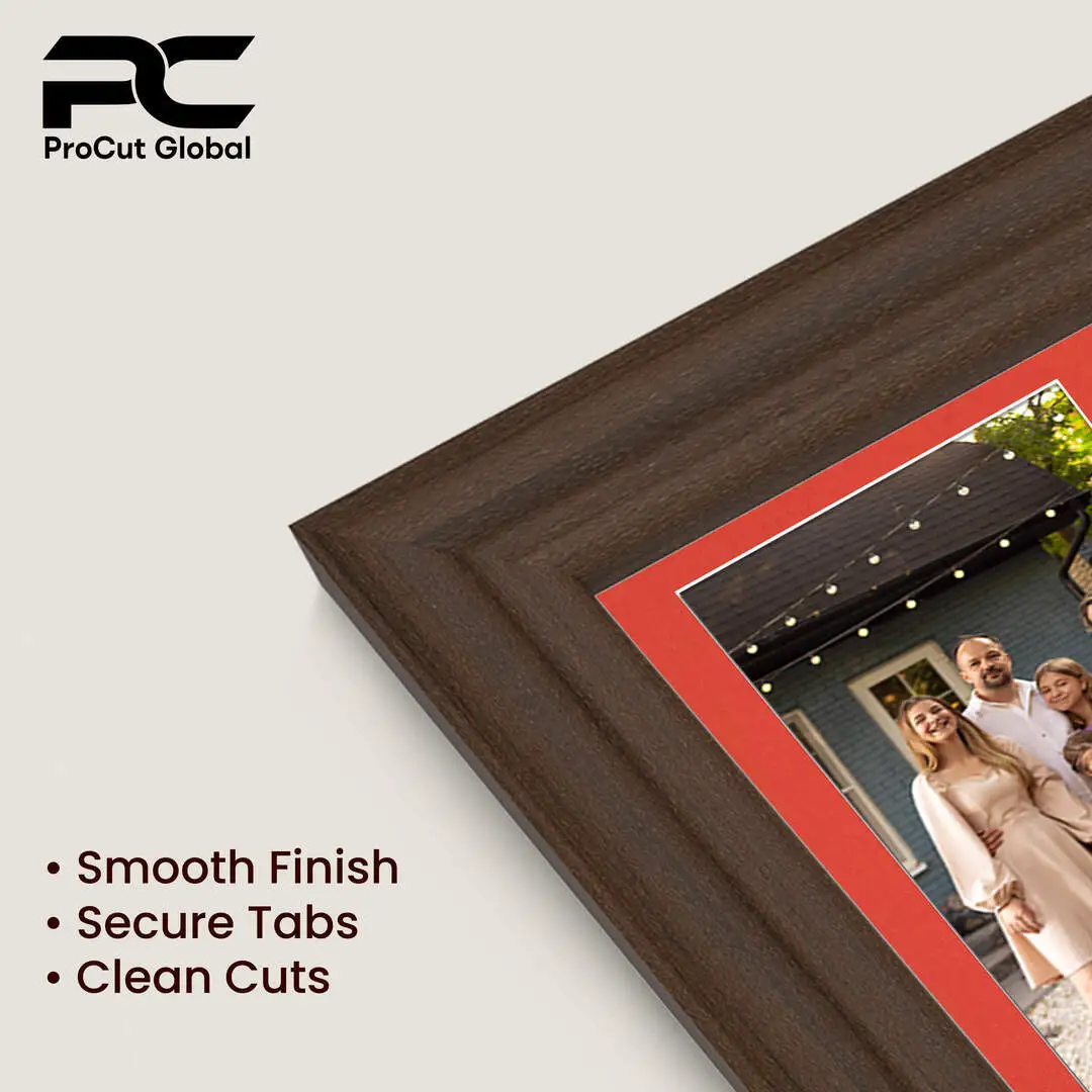 40x20cm Classic Walnut Multi Aperture Photo Frame - Fits 6x4" (x3) Photos | Collage Frame thumbnail 7