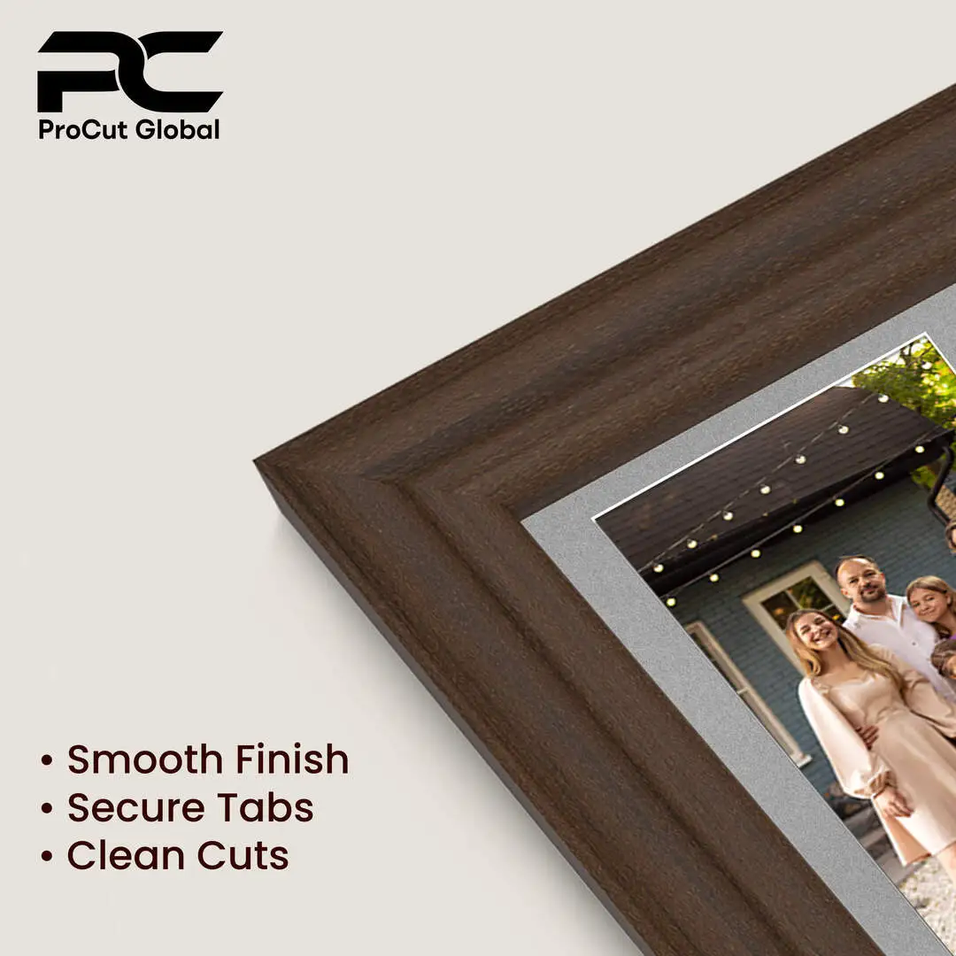 40x20cm Classic Walnut Multi Aperture Photo Frame - Fits 6x4" (x3) Photos | Collage Frame thumbnail 7
