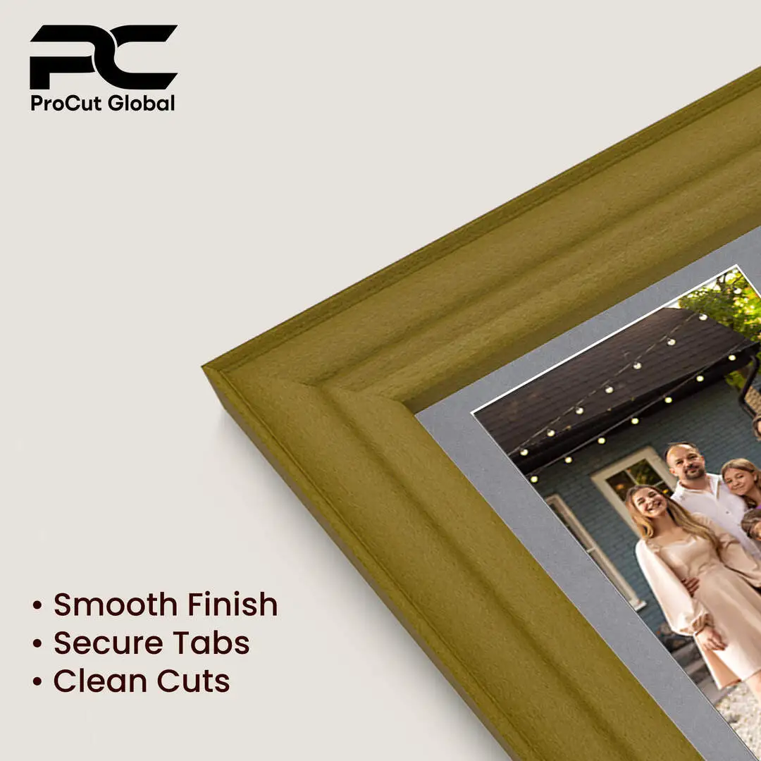 50x20cm Gold Classic Multi Aperture Photo Frame Holds 6x4" (x4) Photos With Mid Grey Mount | Modern Collage Frame thumbnail 7
