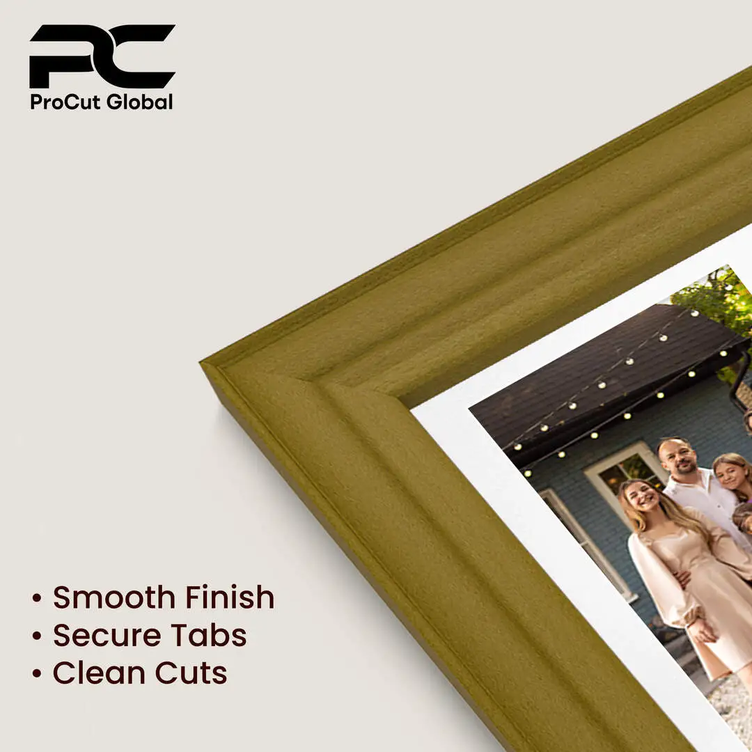 50x20cm Gold Classic Multi Aperture Photo Frame Holds 6x4" (x4) Photos With Ice White Mount | Modern Collage Frame thumbnail 7