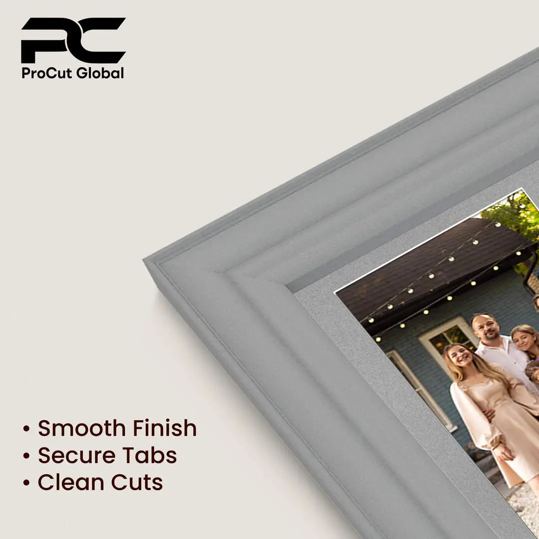 50x20cm Light Grey Classic Multi Aperture Photo Frame Holds 6x4" (x4) Photos With Silver Mount | Modern Collage Frame thumbnail 7