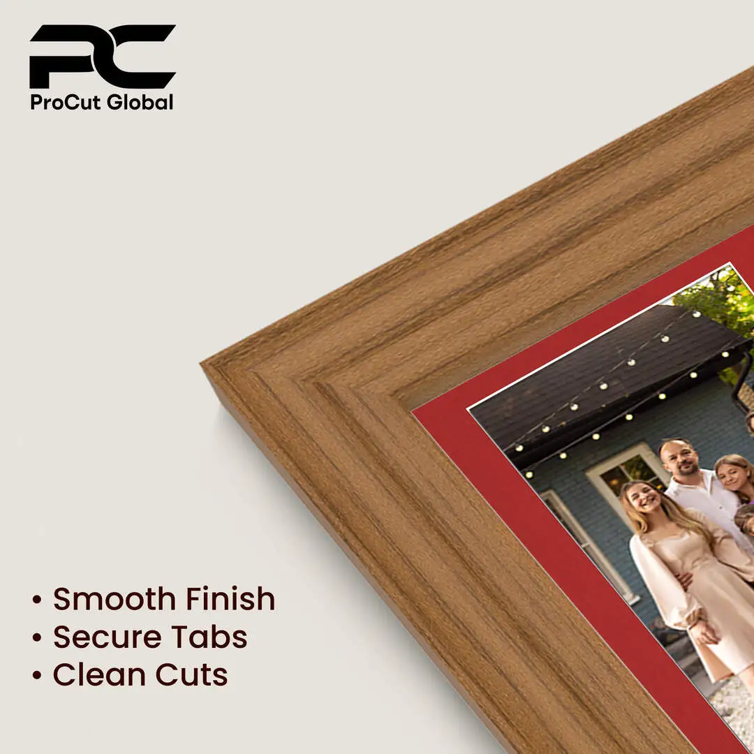 50x20cm Classic Oak Multi Aperture Photo Frame - Fits 6x4" (x4) Photos | Collage Frame thumbnail 7