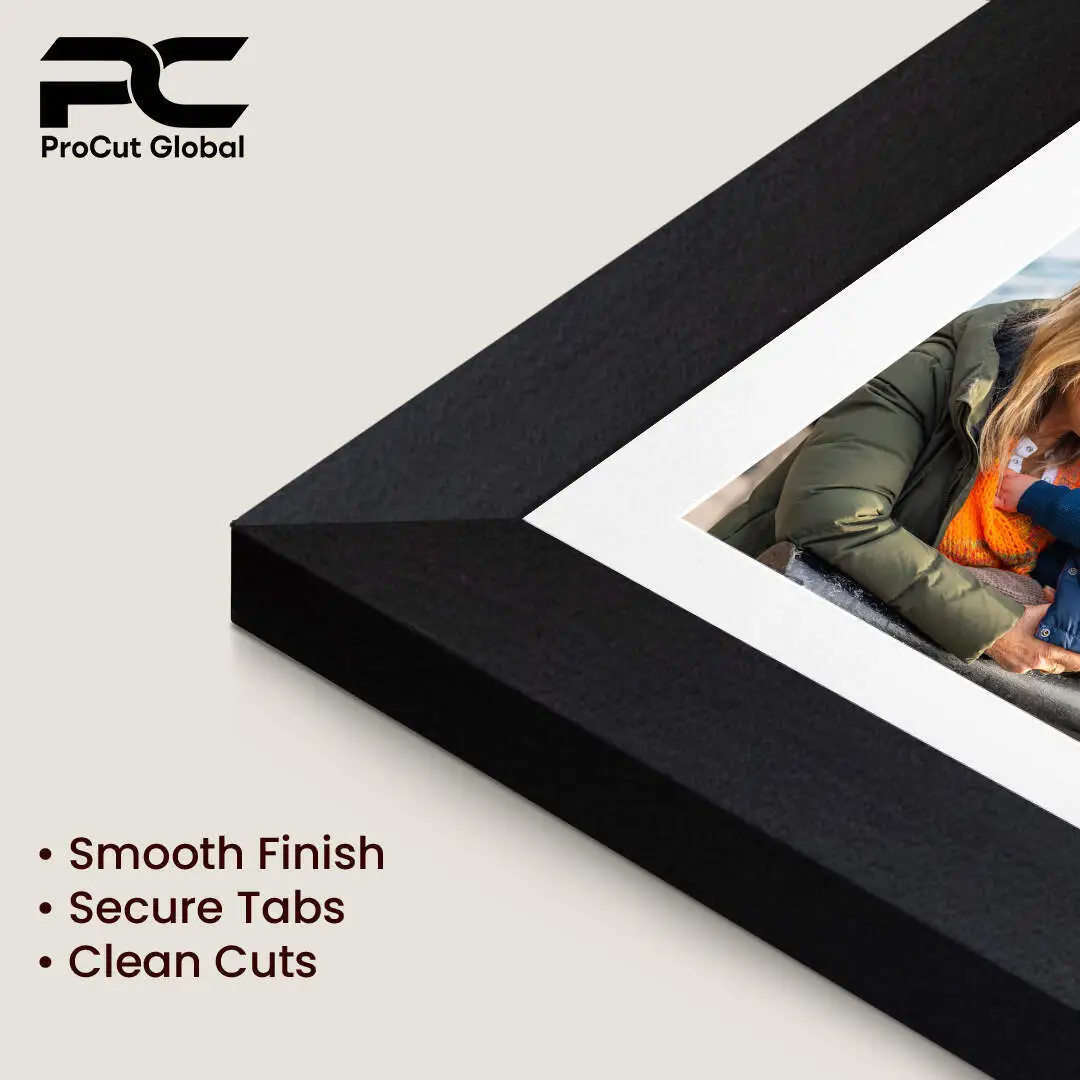 12x12" Sleek Black Multi Aperture Photo Frame - Fits 6x4" (x4) Photos | Collage Frame thumbnail 7