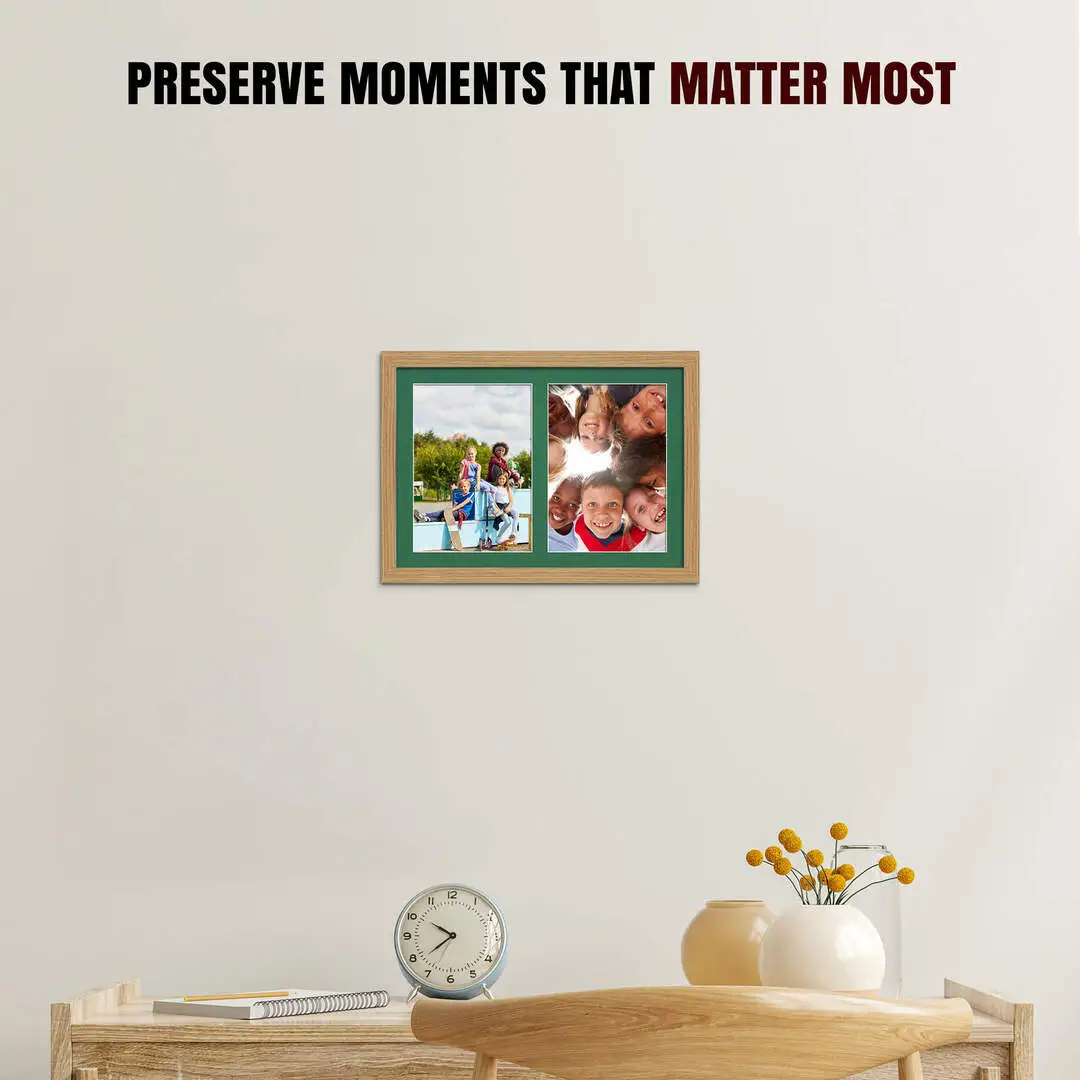 20x14" Modern Multi Aperture Photo Frame - Fits A4 (x2) Photos | Collage Frame thumbnail 2