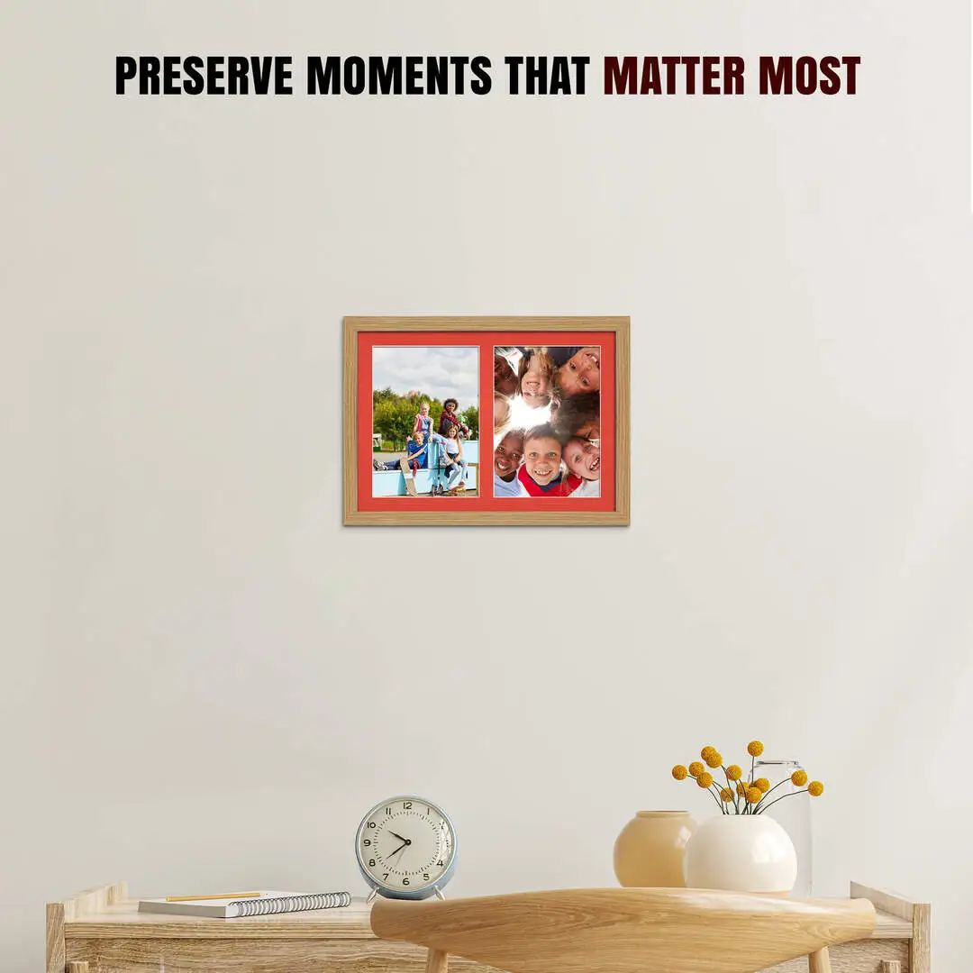 20x14" Modern Multi Aperture Photo Frame - Fits A4 (x2) Photos | Collage Frame thumbnail 2