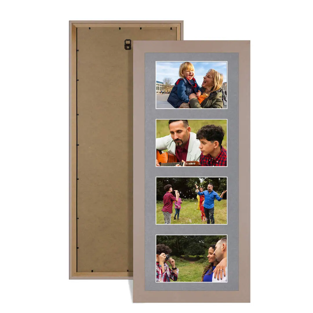 50x20cm Modern Multi Aperture Photo Frame - Fits 6x4" (x4) Photos | Collage Frame