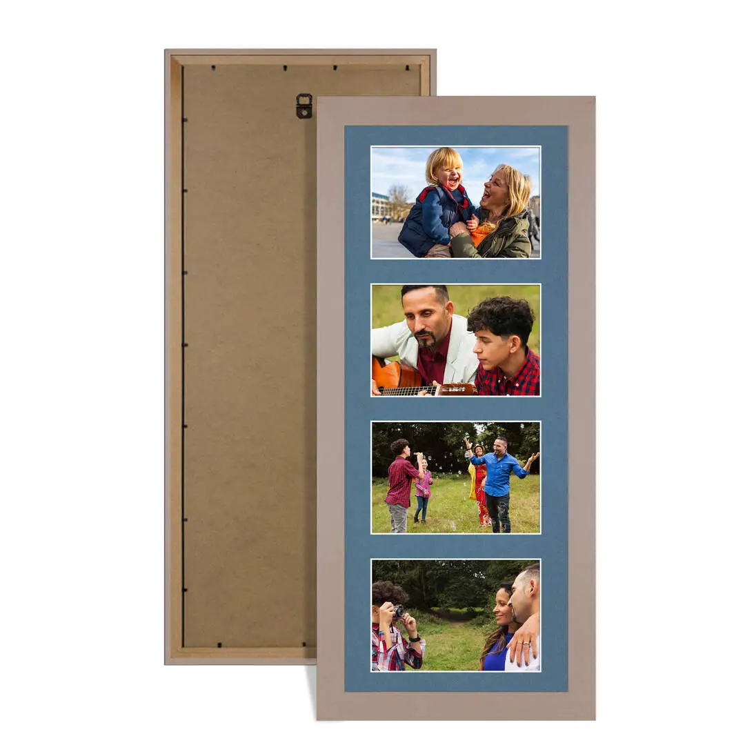 50x20cm Modern Multi Aperture Photo Frame - Fits 6x4" (x4) Photos | Collage Frame