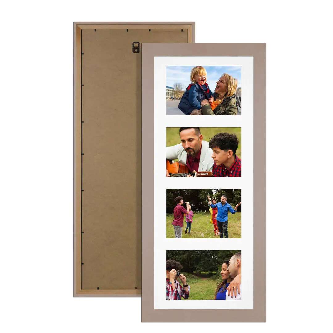 50x20cm Modern Multi Aperture Photo Frame - Fits 6x4" (x4) Photos | Collage Frame