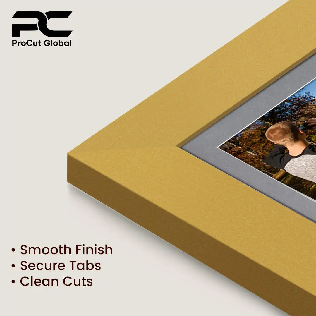 12x12" Modern Mustard Yellow Multi Aperture Photo Frame - Fits 6x4" (x4) Photos | Collage Frame thumbnail 7