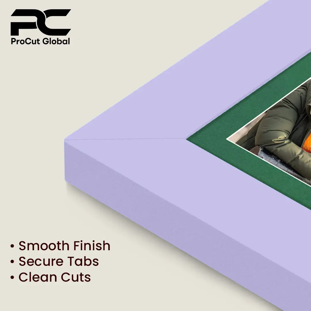 12x12" Purple Modern Multi Aperture Photo Frame Holds 6x4" (x4) Photos With Emerald (Green) Mount | Modern Collage Frame thumbnail 7