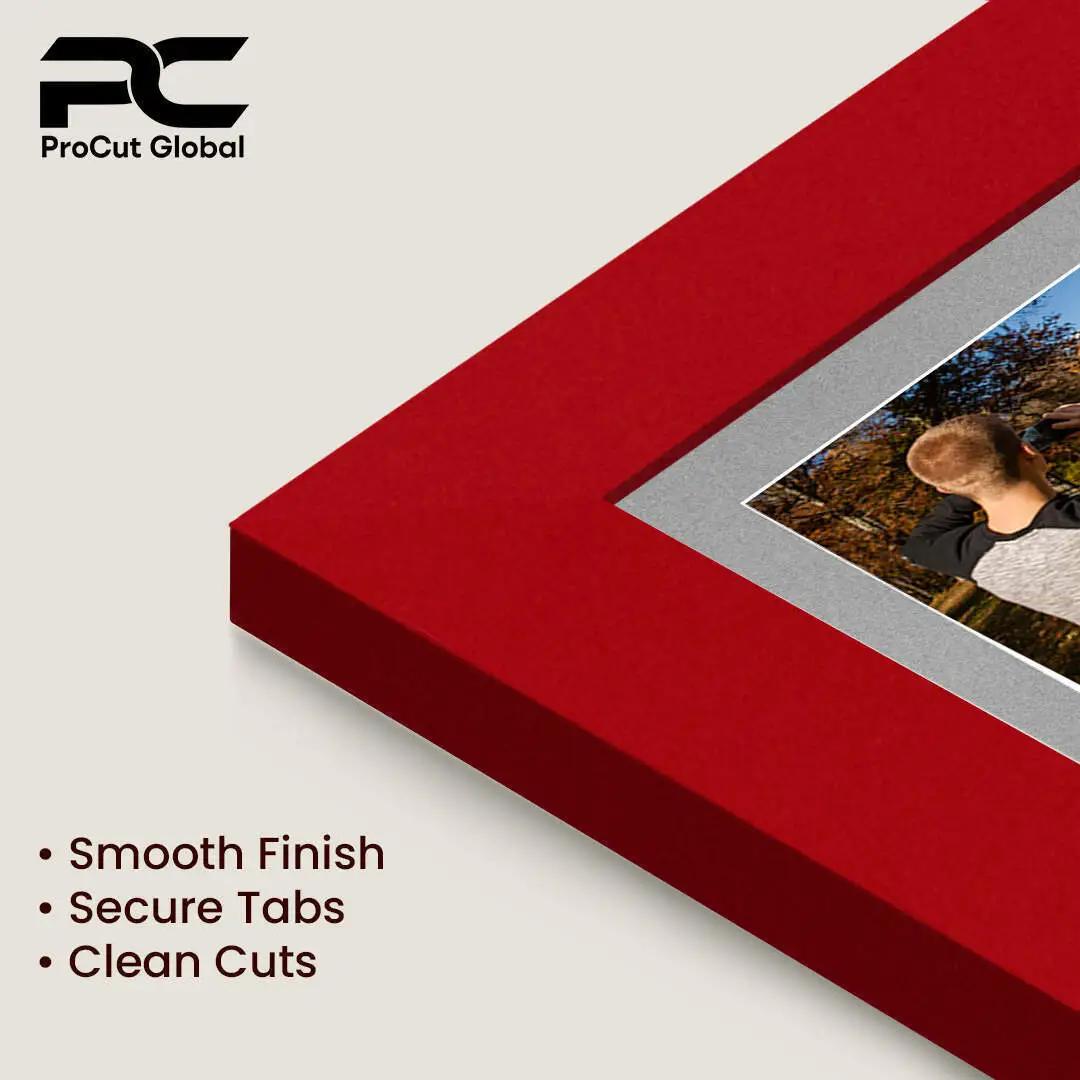 12x12" Red Modern Multi Aperture Photo Frame - Fits 6x4" (x4) Photos | Collage Frame thumbnail 7