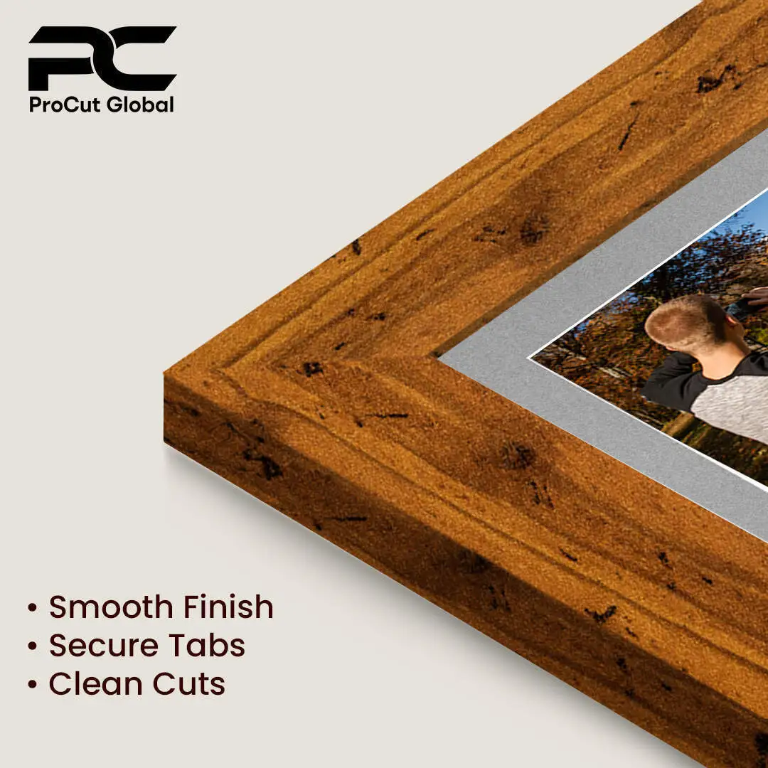 12x12" Modern Rustic Oak Multi Aperture Photo Frame - Fits 6x4" (x4) Photos | Collage Frame thumbnail 7