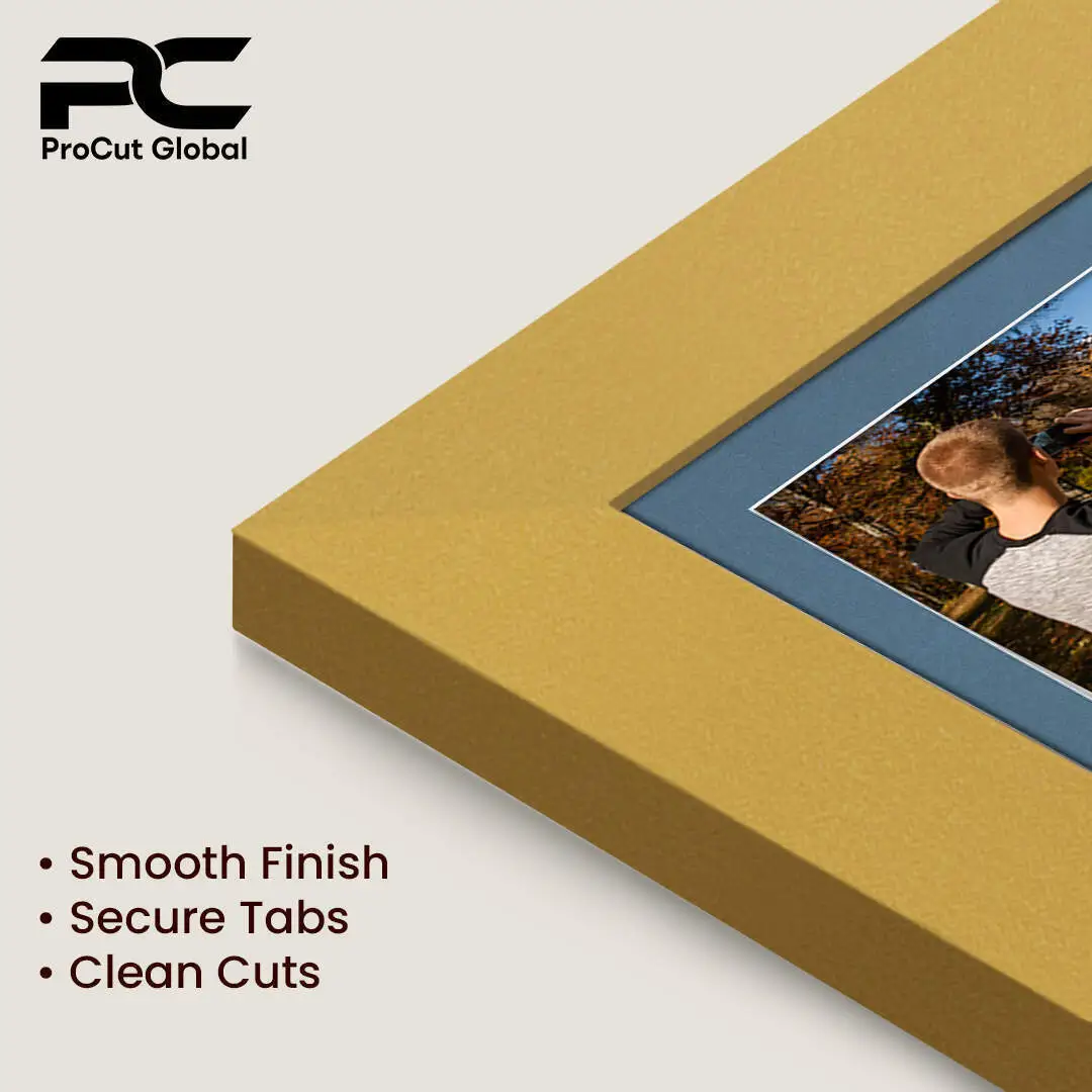 16x8" Mustard Yellow Modern Multi Aperture Photo Frame - Fits 7x5" (x3) Photos | Collage Frame thumbnail 7