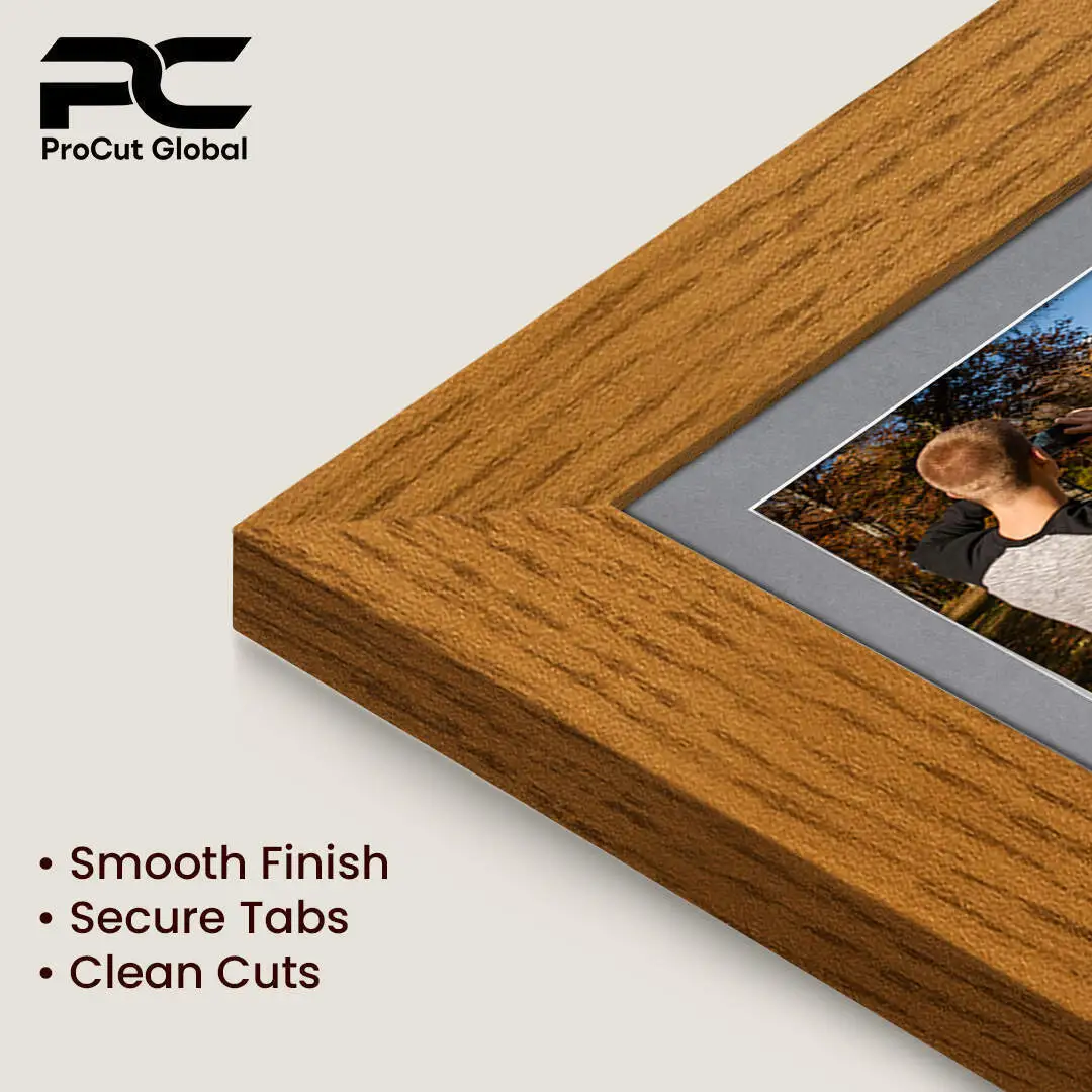16x8" Oak Modern Multi Aperture Photo Frame - Fits 7x5" (x3) Photos | Collage Frame thumbnail 7