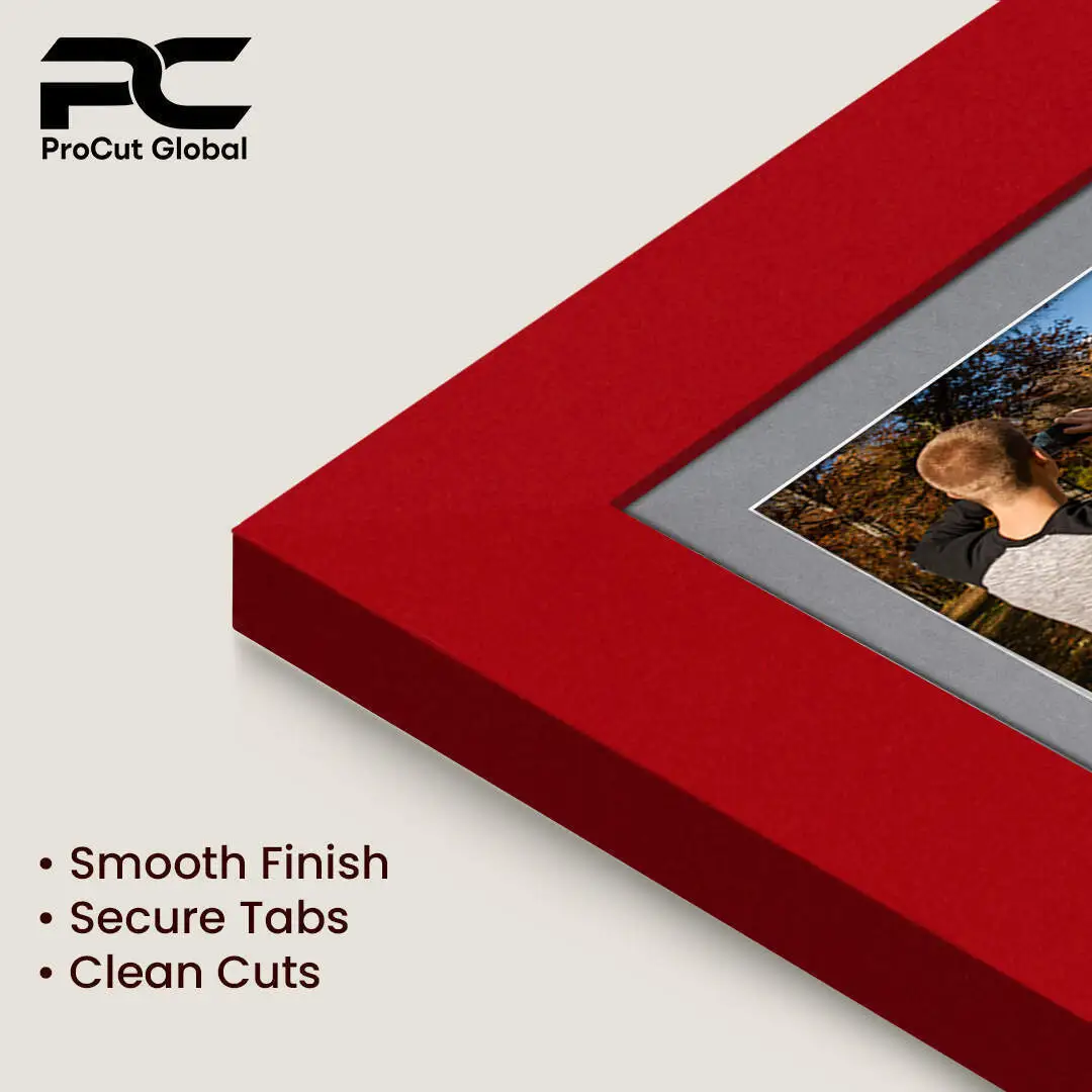16x8" Red Modern Multi Aperture Photo Frame - Fits 7x5" (x3) Photos | Collage Frame thumbnail 7