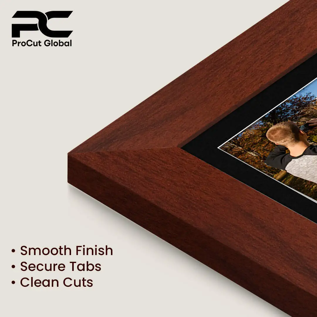 16x8" Modern Rose Wood Multi Aperture Photo Frame - Fits 7x5" (x3) Photos | Collage Frame thumbnail 7