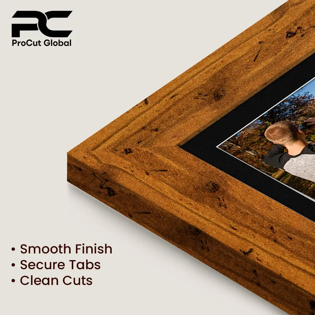 16x8" Modern Rustic Oak Multi Aperture Photo Frame - Fits 7x5" (x3) Photos | Collage Frame thumbnail 7