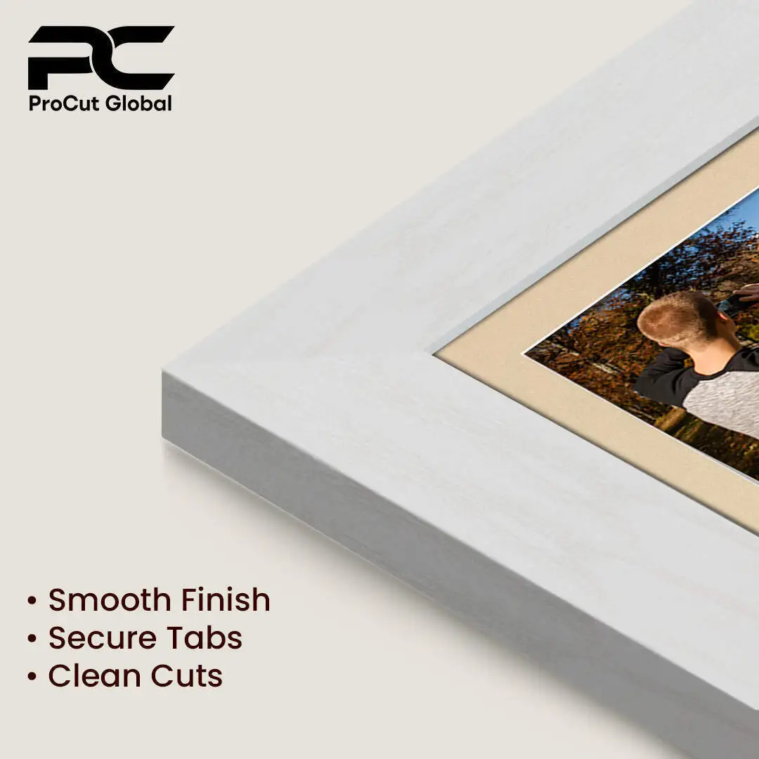 16x8" Ash White Modern Multi Aperture Photo Frame - Fits 7x5" (x3) Photos | Collage Frame thumbnail 7