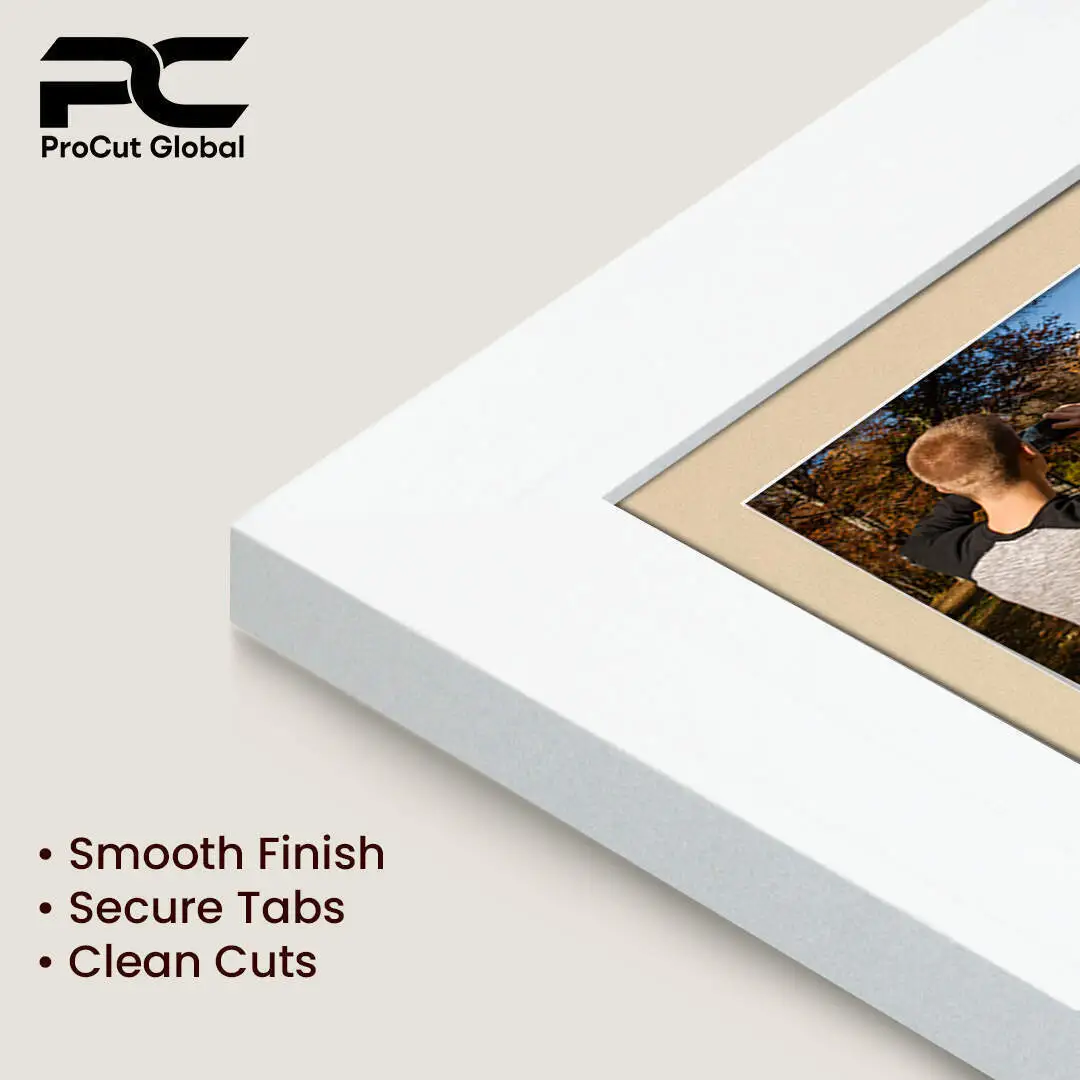 16x8" White Modern Multi Aperture Photo Frame Holds 7x5" (x3) Photos With Ivory Mount | Modern Collage Frame thumbnail 7