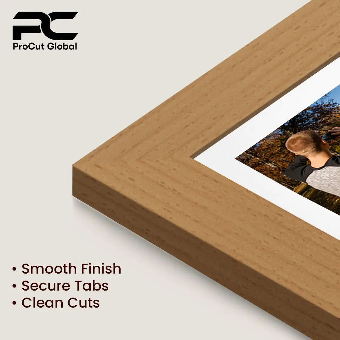 20x14" Country Pine Modern Multi Aperture Photo Frame Holds A4 (x2) Photos With Ice White Mount | Modern Collage Frame thumbnail 7