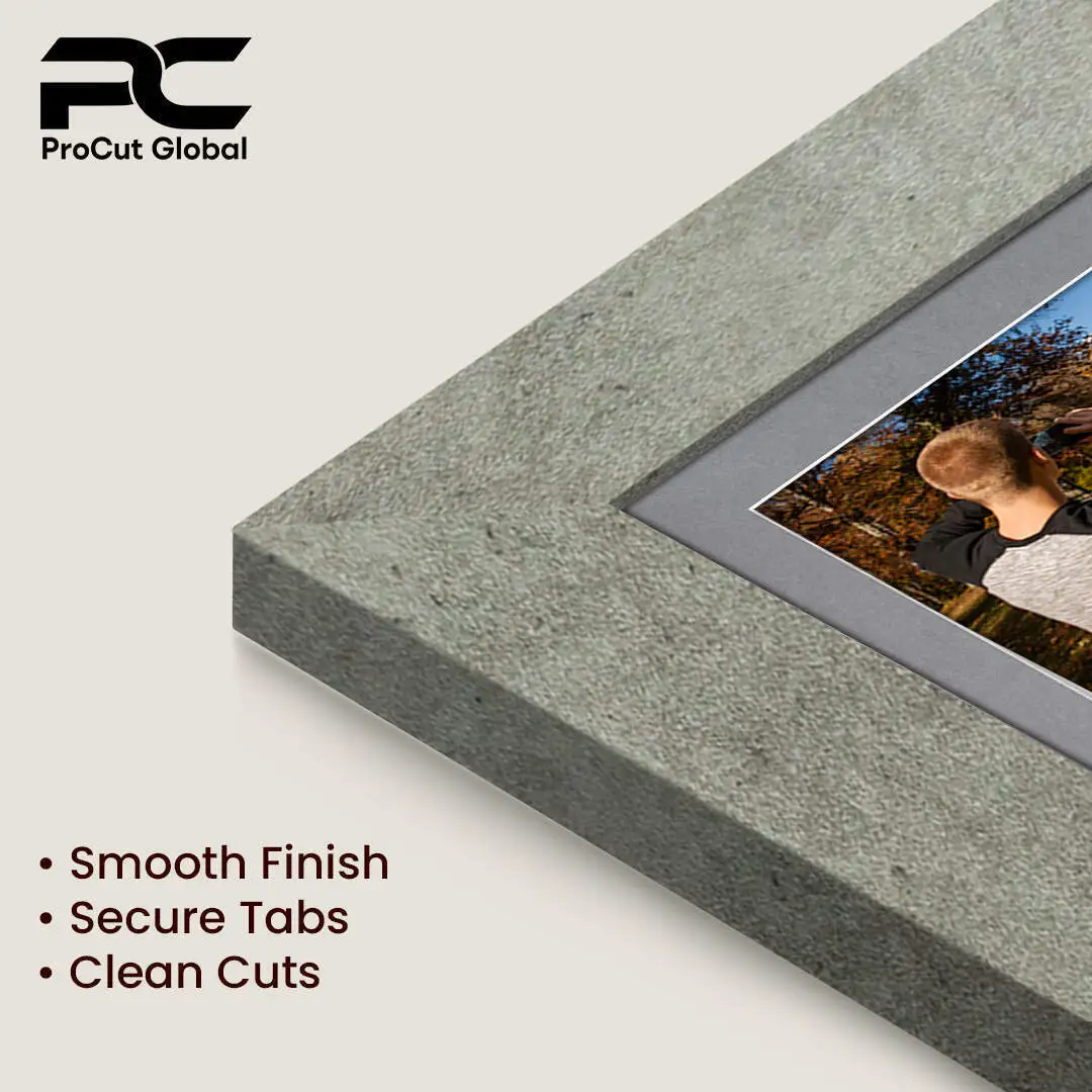 20x14" Grey Marble Modern Multi Aperture Photo Frame Holds A4 (x2) Photos With Mid Grey Mount | Modern Collage Frame thumbnail 7