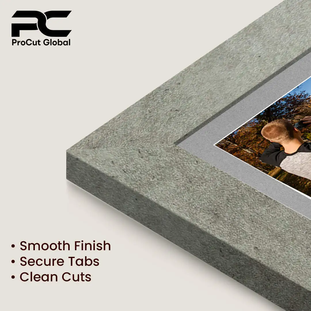 20x14" Grey Marble Modern Multi Aperture Photo Frame Holds A4 (x2) Photos With Silver Mount | Modern Collage Frame thumbnail 7