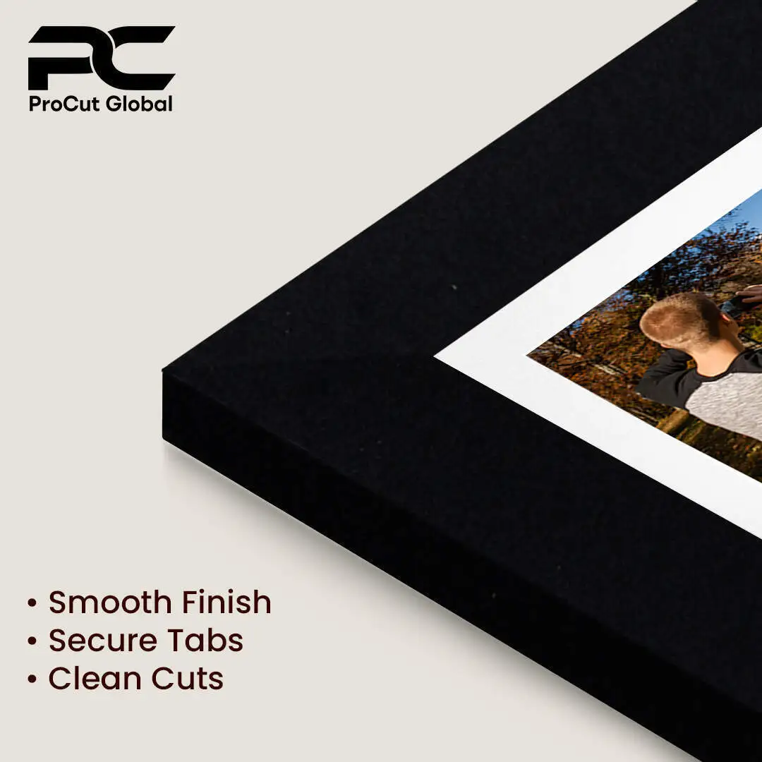 20x14" Modern Mat Black Multi Aperture Photo Frame - Fits A4 (x2) Photos | Collage Frame thumbnail 7