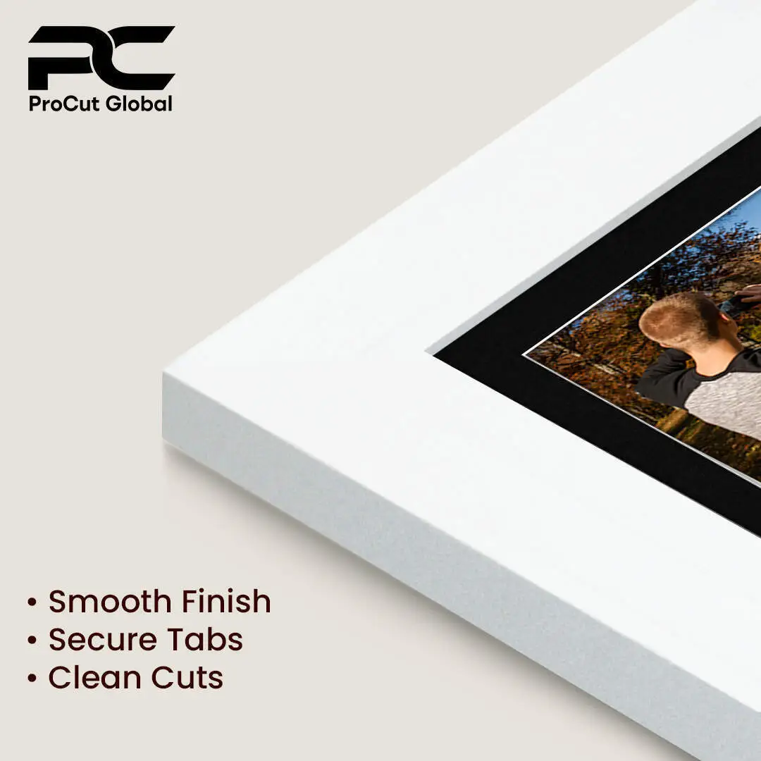 20x14" White Modern Multi Aperture Photo Frame Holds A4 (x2) Photos With Black Mount | Modern Collage Frame thumbnail 7