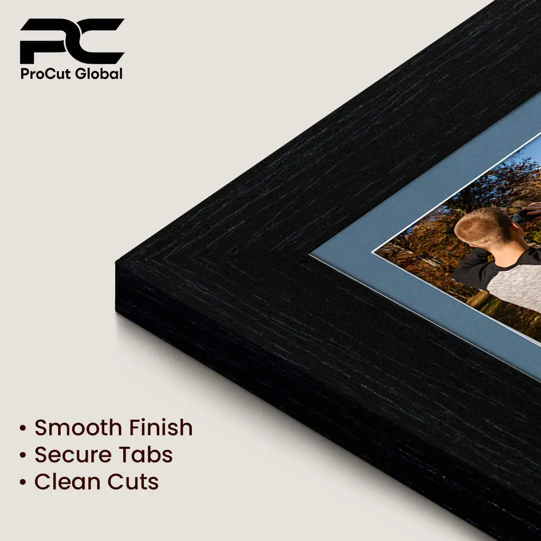 26x8" Modern Black Multi Aperture Photo Frame - Fits 6x4" (x5) Photos | Collage Frame thumbnail 7