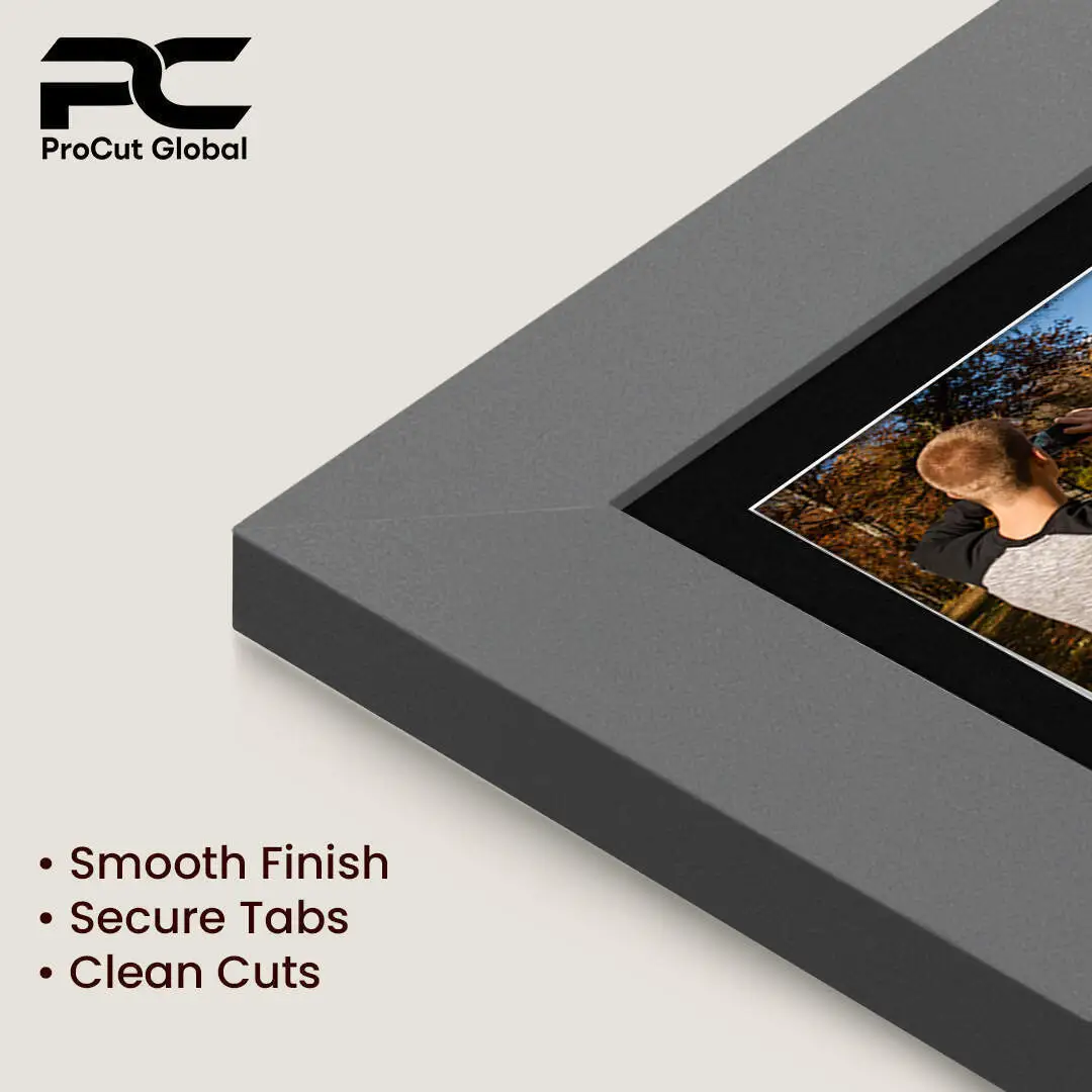 26x8" Dark Grey Modern Multi Aperture Photo Frame - Fits 6x4" (x5) Photos | Collage Frame thumbnail 7
