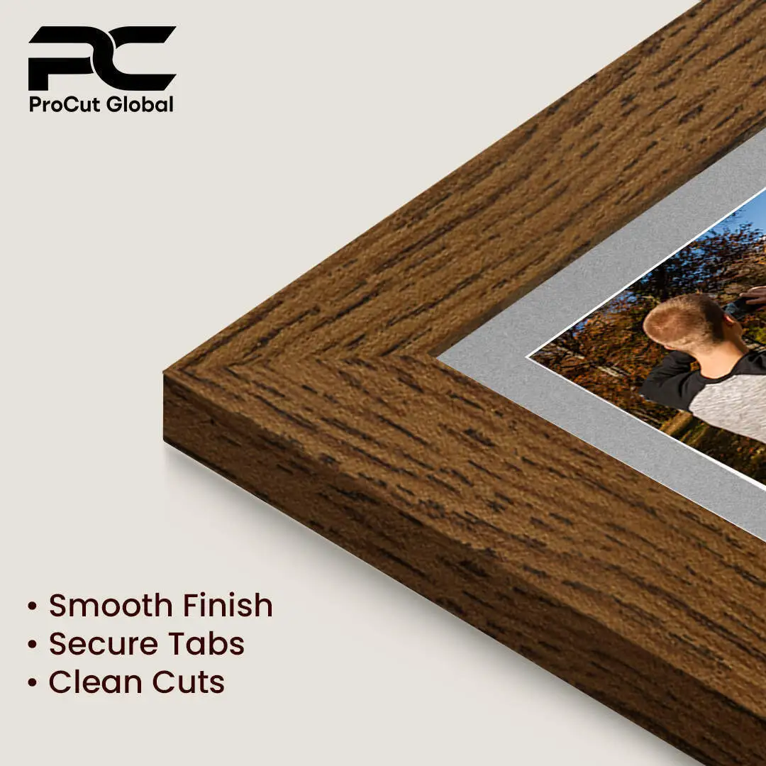 26x8" Modern Dark Oak Multi Aperture Photo Frame - Fits 6x4" (x5) Photos | Collage Frame thumbnail 7