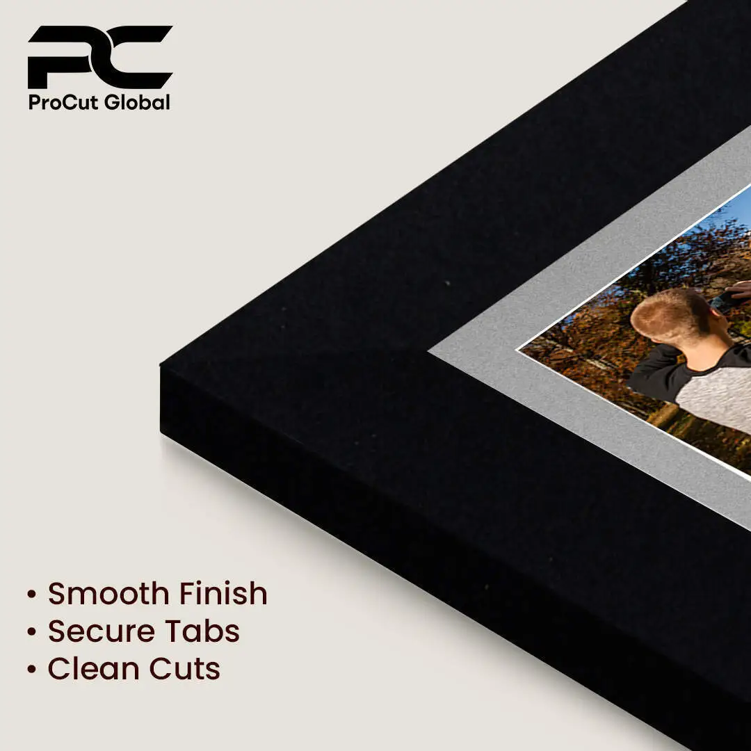 26x8" Matte Black Modern Multi Aperture Photo Frame - Fits 6x4" (x5) Photos | Collage Frame thumbnail 7