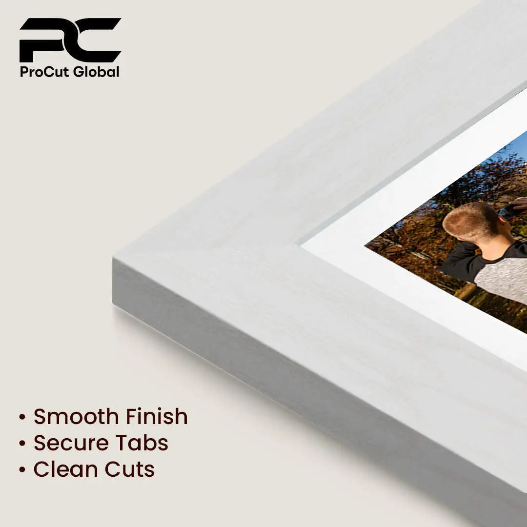 26x8" Ash White Modern Multi Aperture Photo Frame - Fits 6x4" (x5) Photos | Collage Frame thumbnail 7