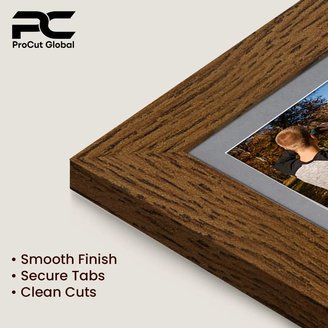 40x20cm Modern Dark Oak Multi Aperture Photo Frame - Fits 6x4" (x3) Photos | Collage Frame thumbnail 7