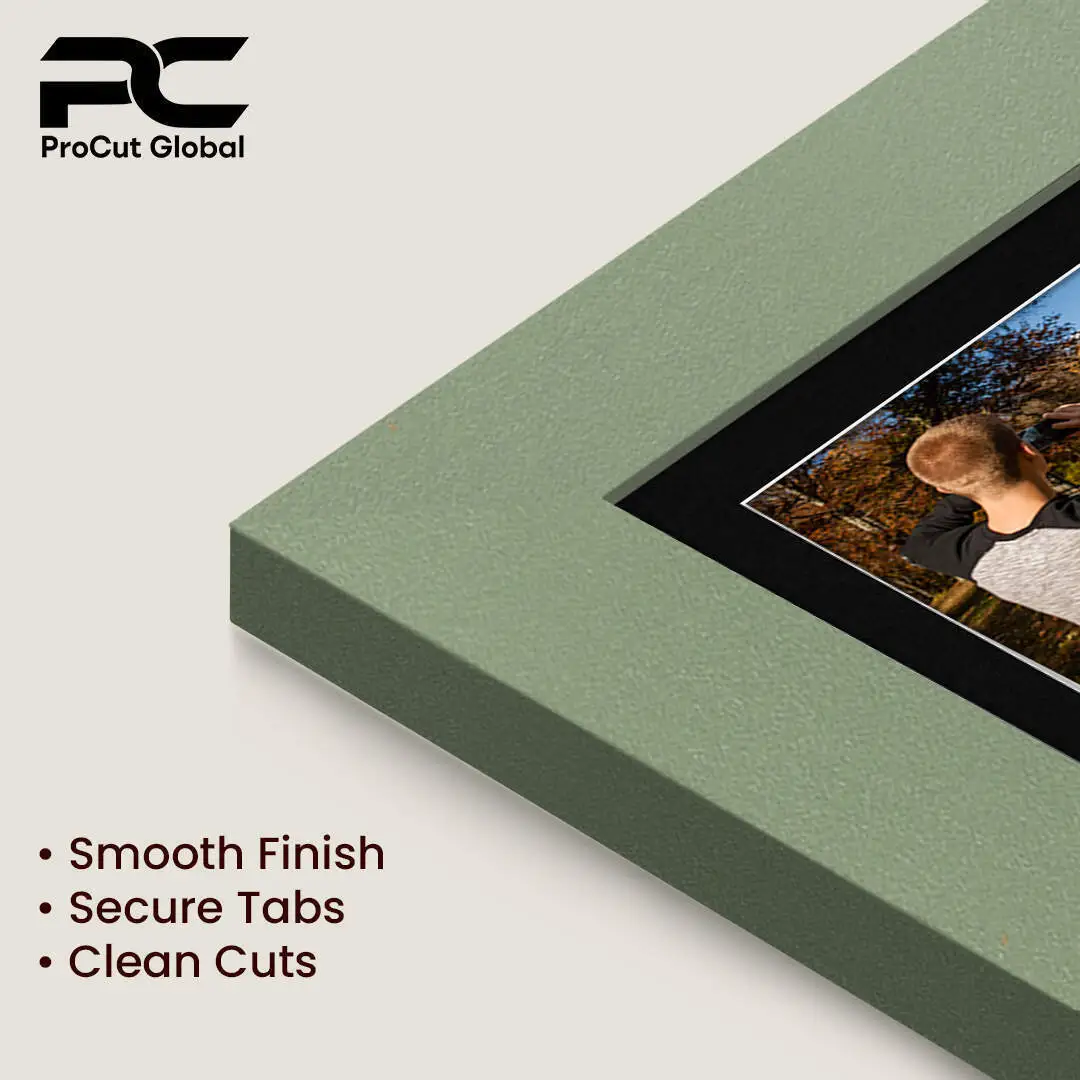 40x20cm Green Modern Multi Aperture Photo Frame Holds 6x4" (x3) Photos With Black Mount | Modern Collage Frame thumbnail 7