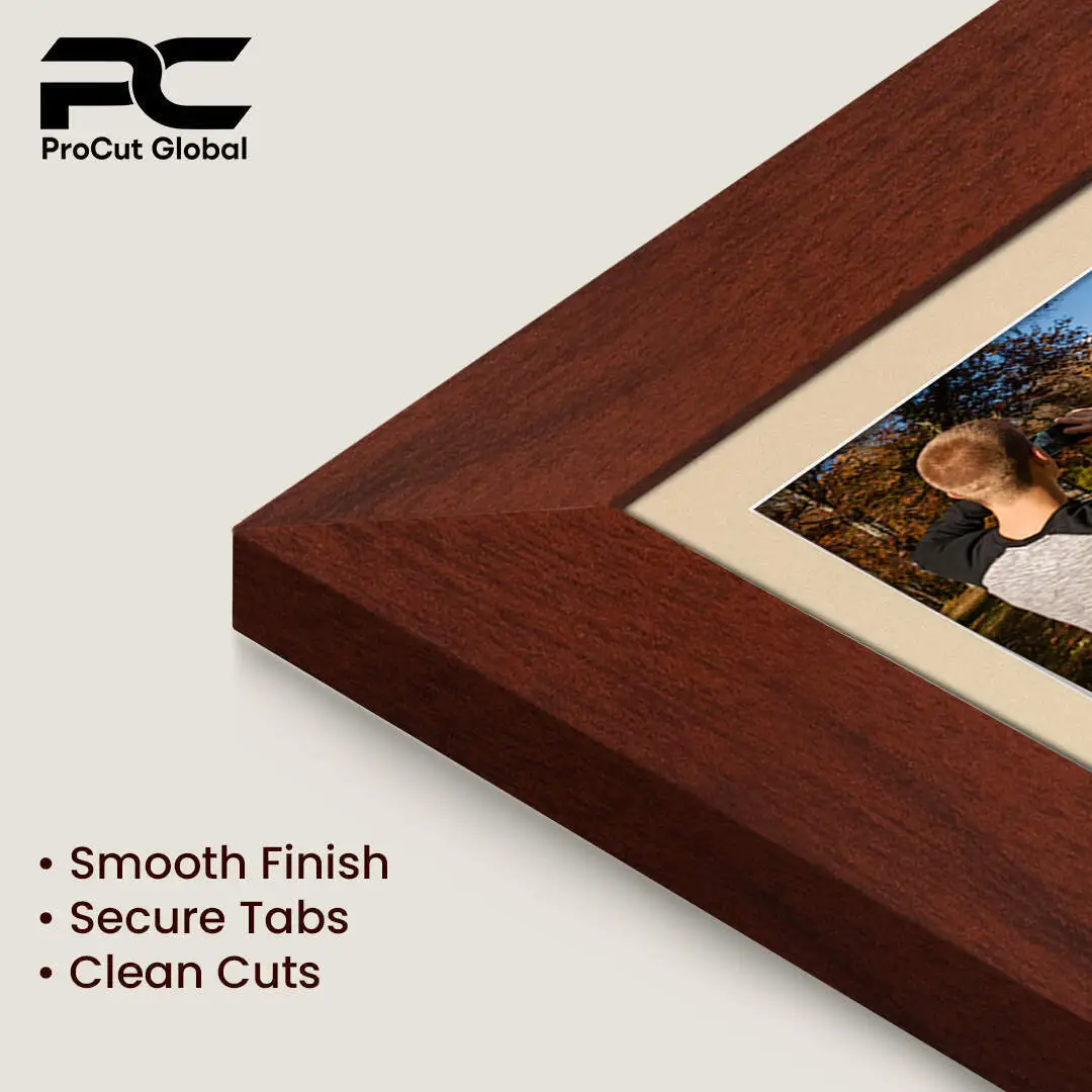 40x20cm Rose Wood Modern Multi Aperture Photo Frame Holds 6x4" (x3) Photos With Ivory Mount | Modern Collage Frame thumbnail 7