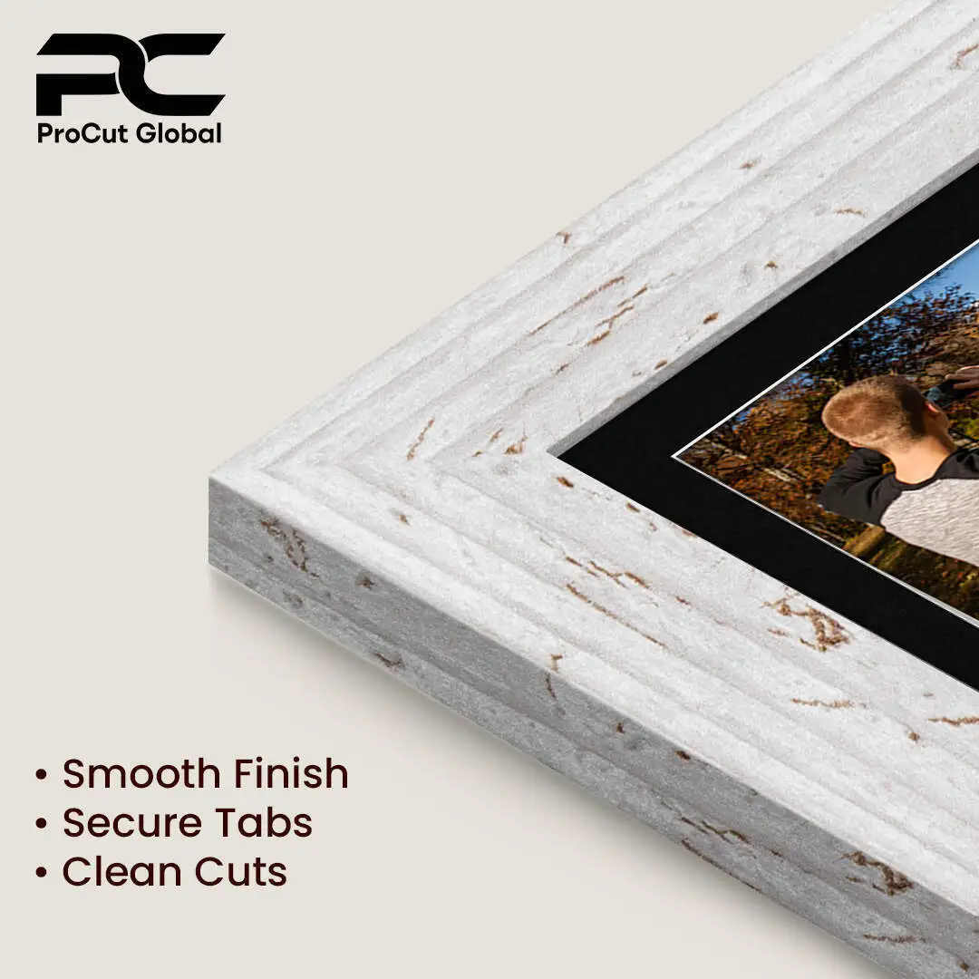 40x20cm White Rustic Modern Multi Aperture Photo Frame - Fits 6x4" (x3) Photos | Collage Frame thumbnail 7