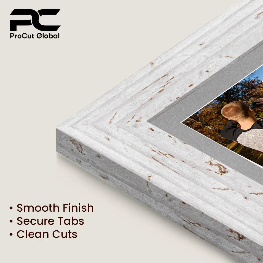 40x20cm White Rustic Modern Multi Aperture Photo Frame Holds 6x4" (x3) Photos With Silver Mount | Modern Collage Frame thumbnail 7