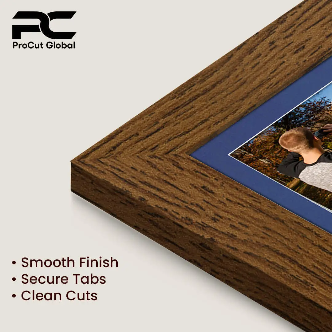 50x20cm Modern Dark Oak Multi Aperture Photo Frame - Fits 6x4" (x4) Photos | Collage Frame thumbnail 7