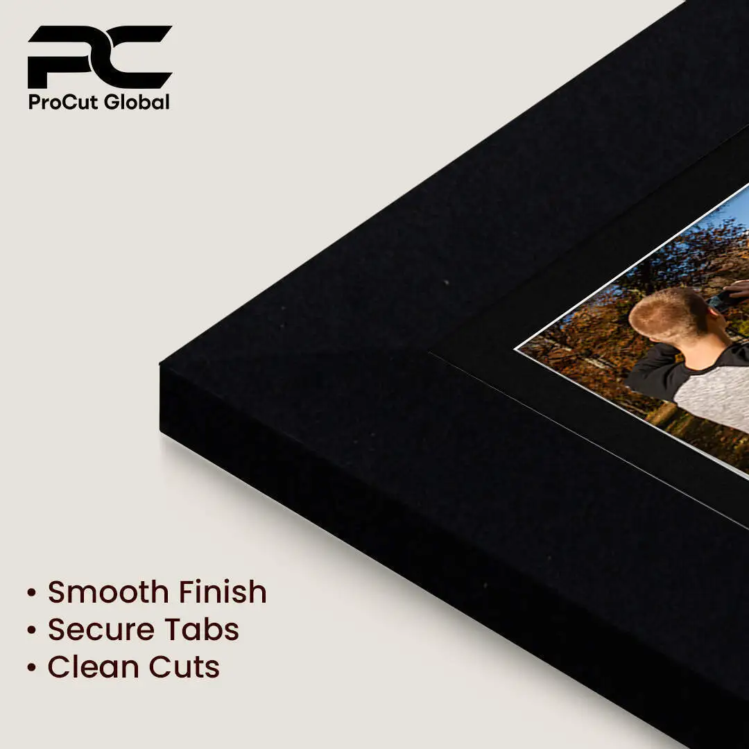 50x20cm Modern Matte Black Multi Aperture Photo Frame - Fits 6x4" (x4) Photos | Collage Frame thumbnail 7