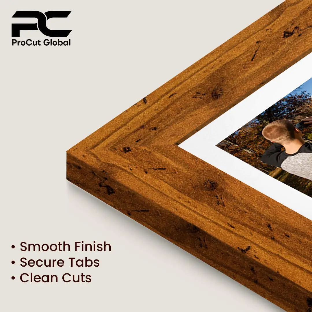 50x20cm Rustic Oak Modern Multi Aperture Photo Frame - Fits 6x4" (x4) Photos | Collage Frame thumbnail 7