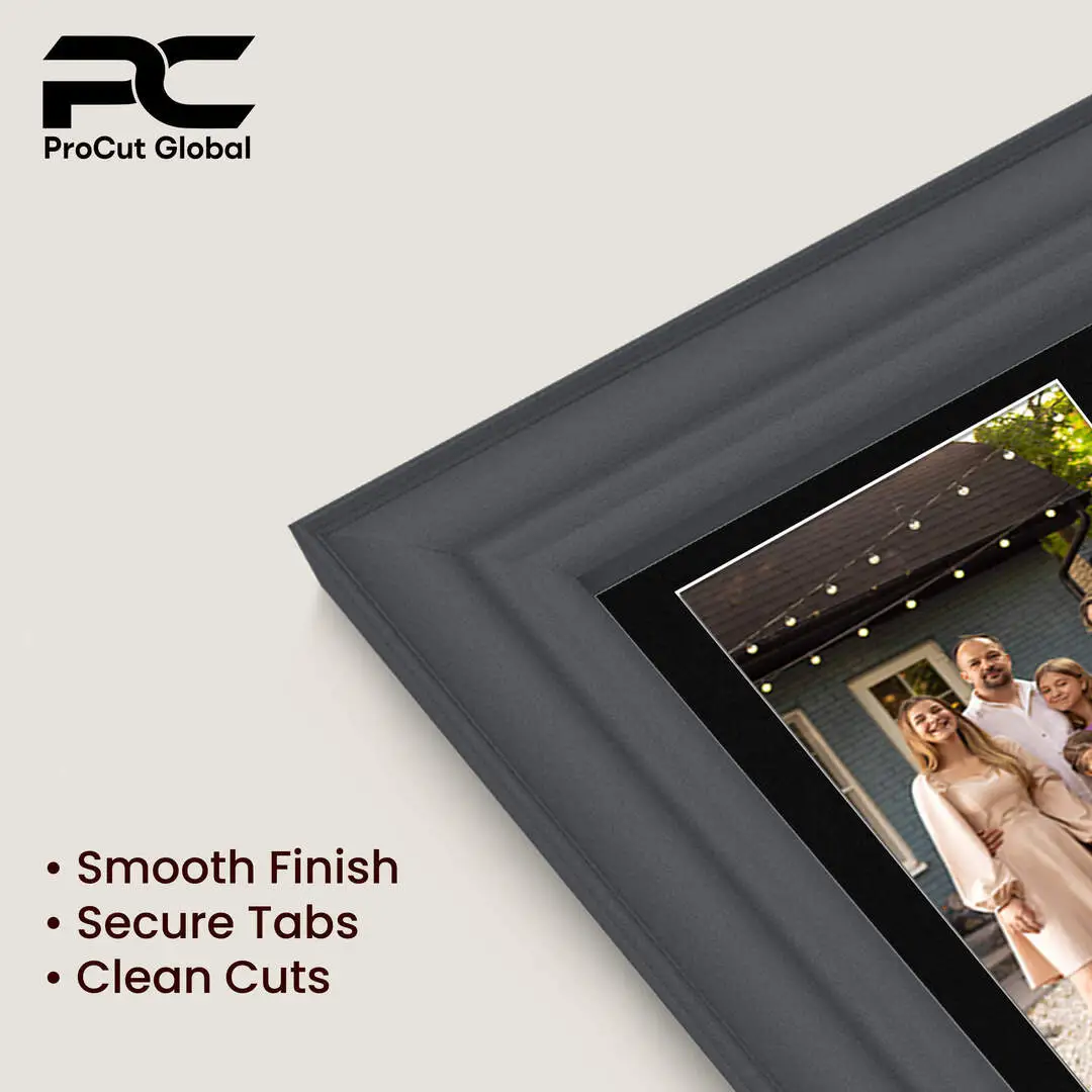 20x16" Dark Grey Classic Multi Aperture Photo Frame - Fits 7x5" (x2) & 6x4" (x7) Photos | Collage Frame thumbnail 7
