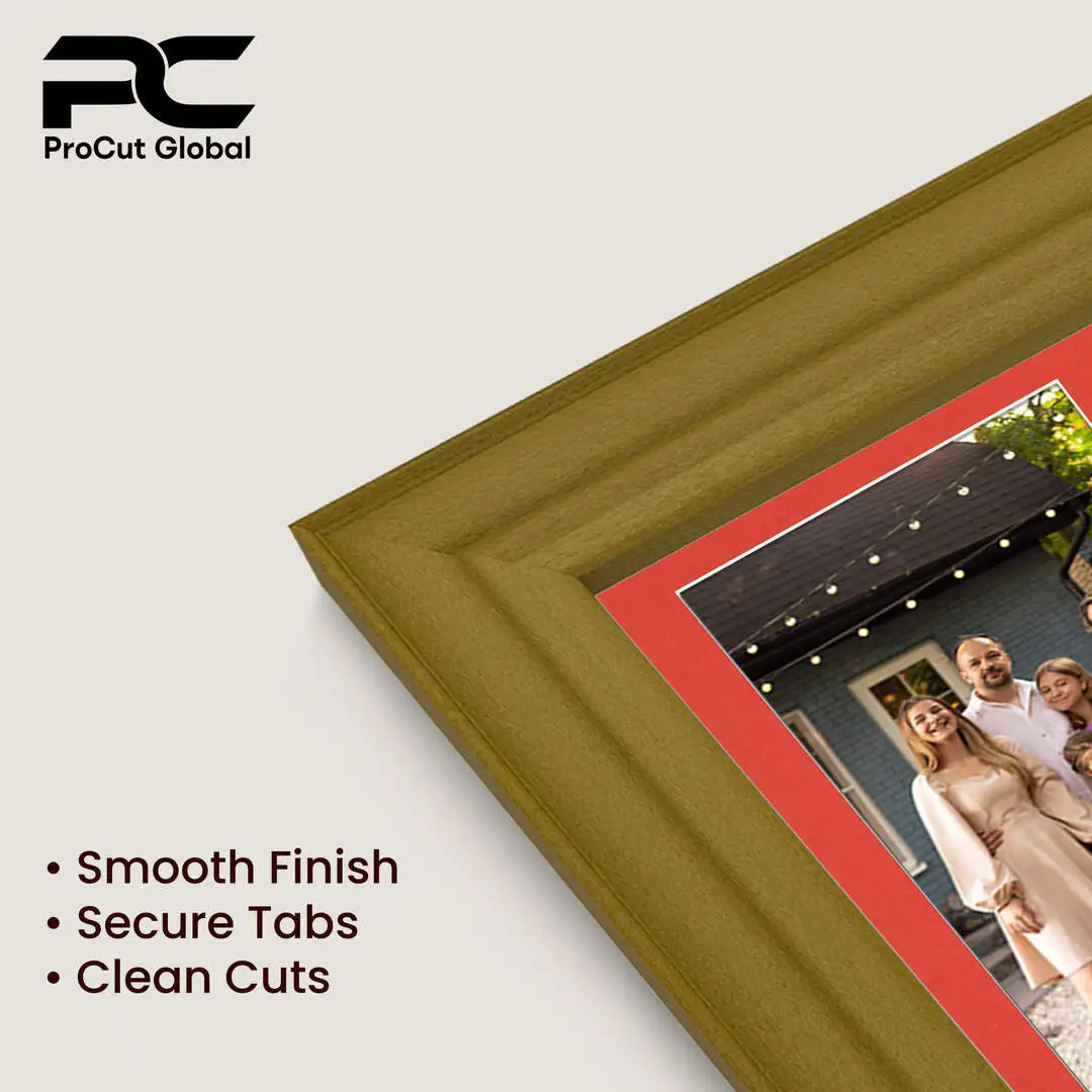 20x16" Classic Gold Multi Aperture Photo Frame - Fits 7x5" (x2) & 6x4" (x7) Photos | Collage Frame thumbnail 7