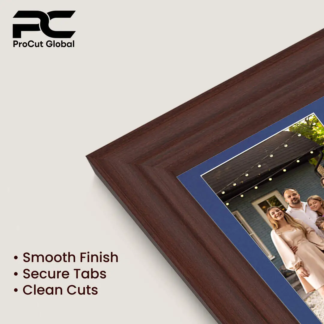 20x16" Classic Rose Wood Multi Aperture Photo Frame - Fits 7x5" (x2) & 6x4" (x7) Photos | Collage Frame thumbnail 7