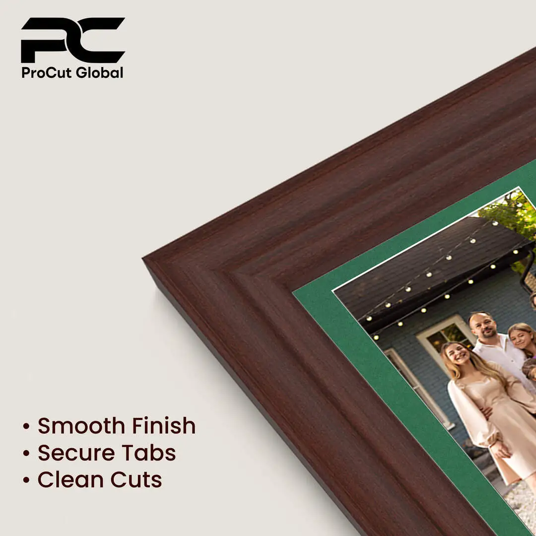 20x16" Rose Wood Classic Multi Aperture Photo Frame - Fits 7x5" (x2) & 6x4" (x7) Photos | Collage Frame thumbnail 7